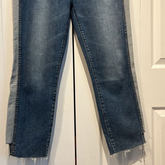7 For All Mankind Straight Leg Raw Hem Ankle Jeans Size 31 NWT - Picture 5 of 16